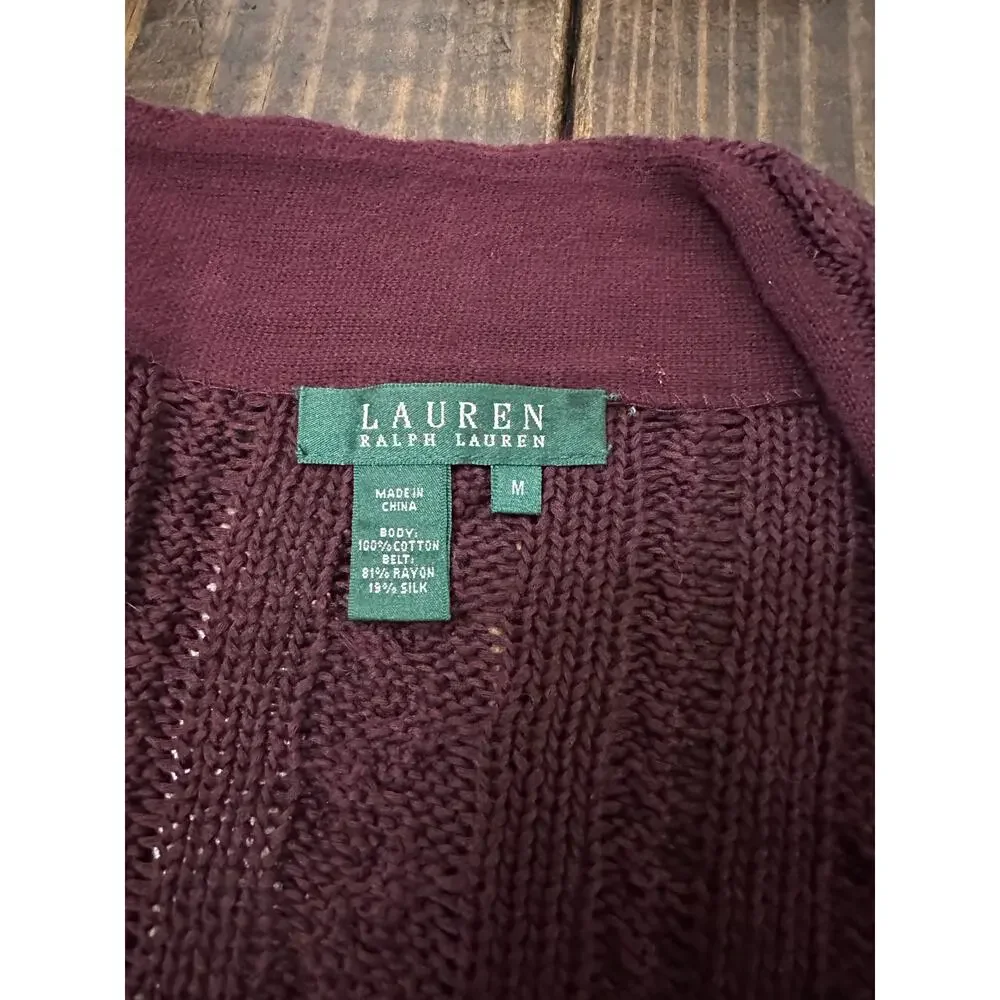 Lauren Ralph Lauren cable knit cardigan M - Picture 6 of 8